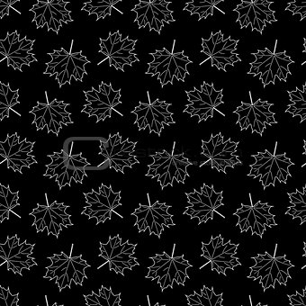 seamless pattern with Maple Leaf. vector