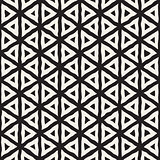 Vector Seamless Black And White Hand Drawn Triangle Lines Pattern