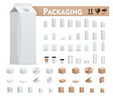 Vector retail packages set