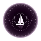 Logo yacht club on a dark background.