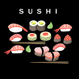 Delicious Japanese sushi  
