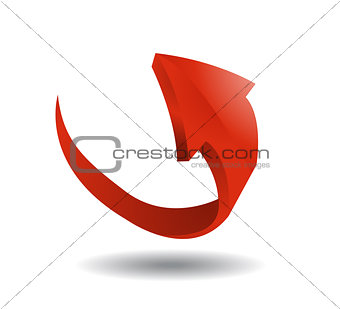 Arrow sign vector illustration on white