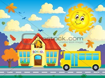 School and bus theme image 3