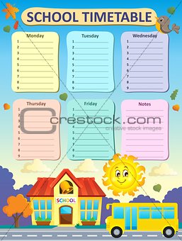 Weekly school timetable concept 5