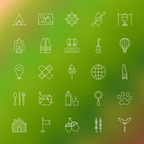 Adventure Camping Line Icons