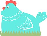 Chicken, vector illustration