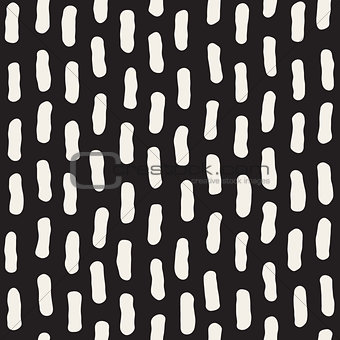 Vector Seamless Black And White Hand Drawn Vertical Lines Pattern