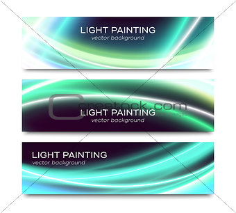 Set of horizontal banners for website or flyer