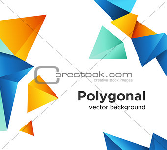 Premium low poly geometric banner design concept