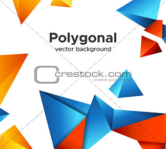 Premium low poly geometric banner design concept