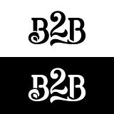 B2B logo vector design template on white and black