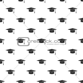 Graduation Cap Seamless Pattern
