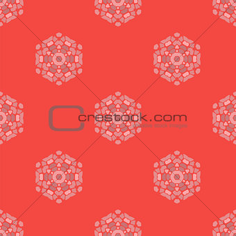 Creative Ornamental Seamless Red Pattern