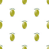 Green Olives Seamless Pattern