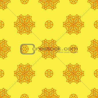 Creative Ornamental Seamless Yellow Pattern