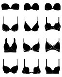 Black bra icons