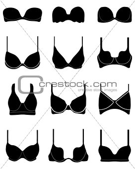 Black bra icons