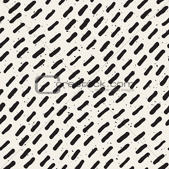 Vector Seamless Black And White Hand Drawn Diagonal Lines Grungy Pattern