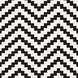 Vector Seamless Black and White ZigZag Jagged Lines Geometric Pattern