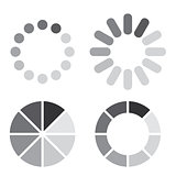 Collection of simple web preloaders in grayscale