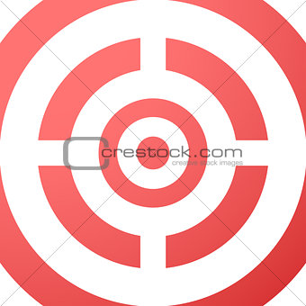 Target closeup red vector background.