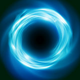 Cosmic vector background with blue glowing vortex