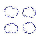 Vector cloud hand-drawn