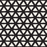 Vector Seamless Black And White Triangle Lines Grid Pattern