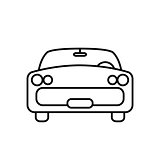 Minimal retro car icon