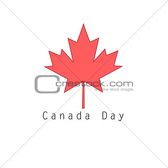 Symbol of Canada red maple leaf