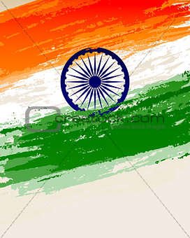 illustration of grungy Indian Flag