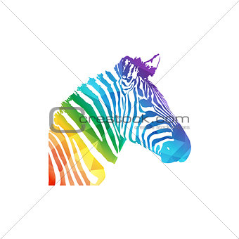 Zebra icon vector