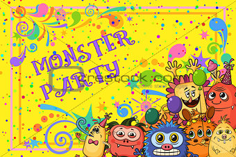 Cartoon Monsters Background