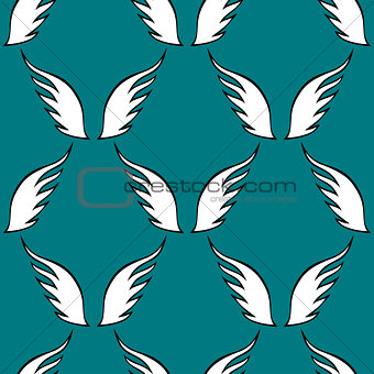 Angel white wings sketch pattern