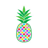 Colorful vector pineapple icon
