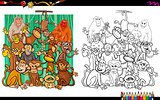 monkey characters coloring book