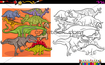 dino characters coloring book