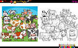 cow characters coloring book