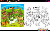 horse characters coloring book