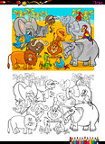 safari animals coloring book