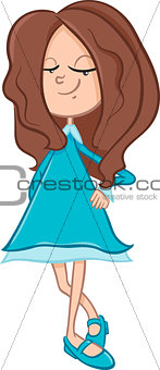 school girl cartoon character