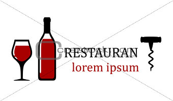 wine bottle for restaurant signboard