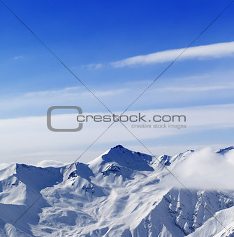 High mountains in winter