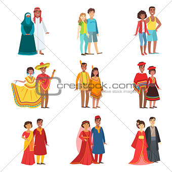 Couples In National Clothes Set