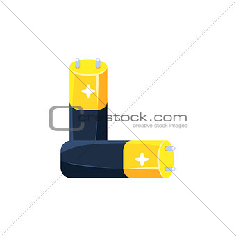 Pair Of Batteries Simplified Icon