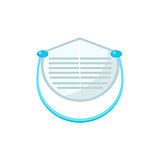 White Protecting Medical Face Mask Simplified Icon