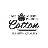 Cotton Black And White Product Logo Design
