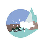 Avalanche Destroying The Village Natural Force Sticker