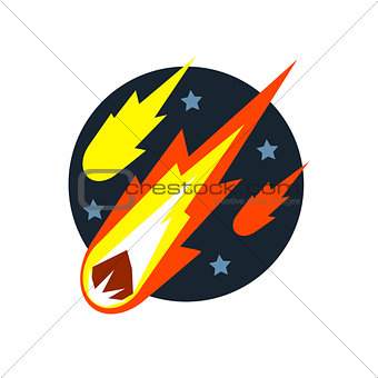 Falling Asteroids Natural Force Sticker
