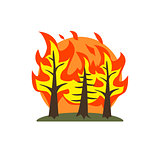 Forest Fire Natural Force Sticker